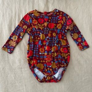 Misha And Puff Floral Long Sleeve One Piece - Red, Blue, Yellow